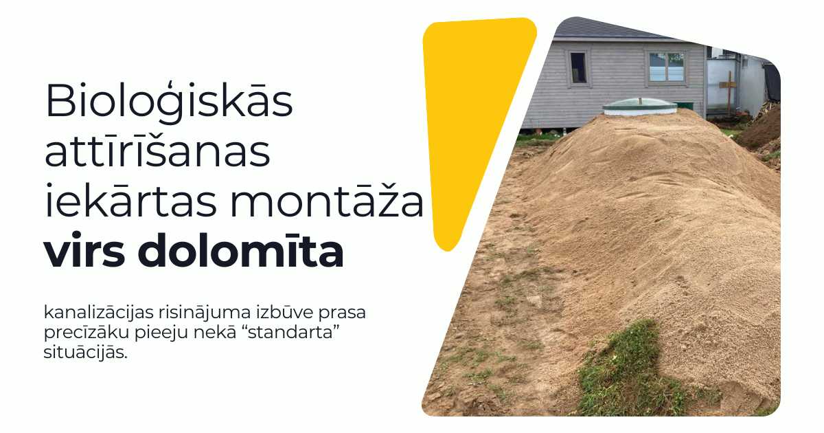 Bioloģiskā notekūdeņu attīrīšanas iekārta virs dolomīta: ko ņemt vērā?