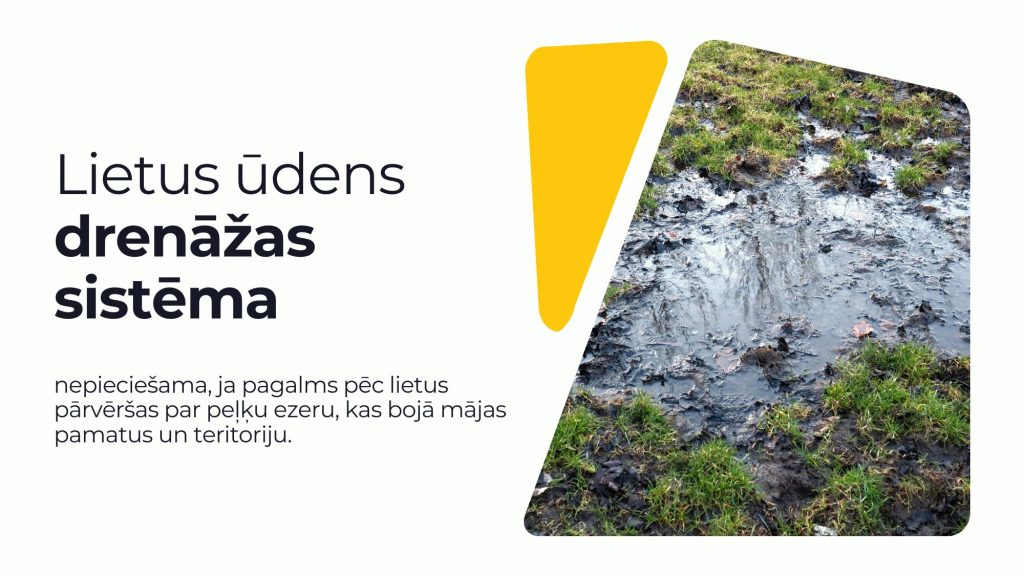 Lietus ūdens drenāžas sistēma