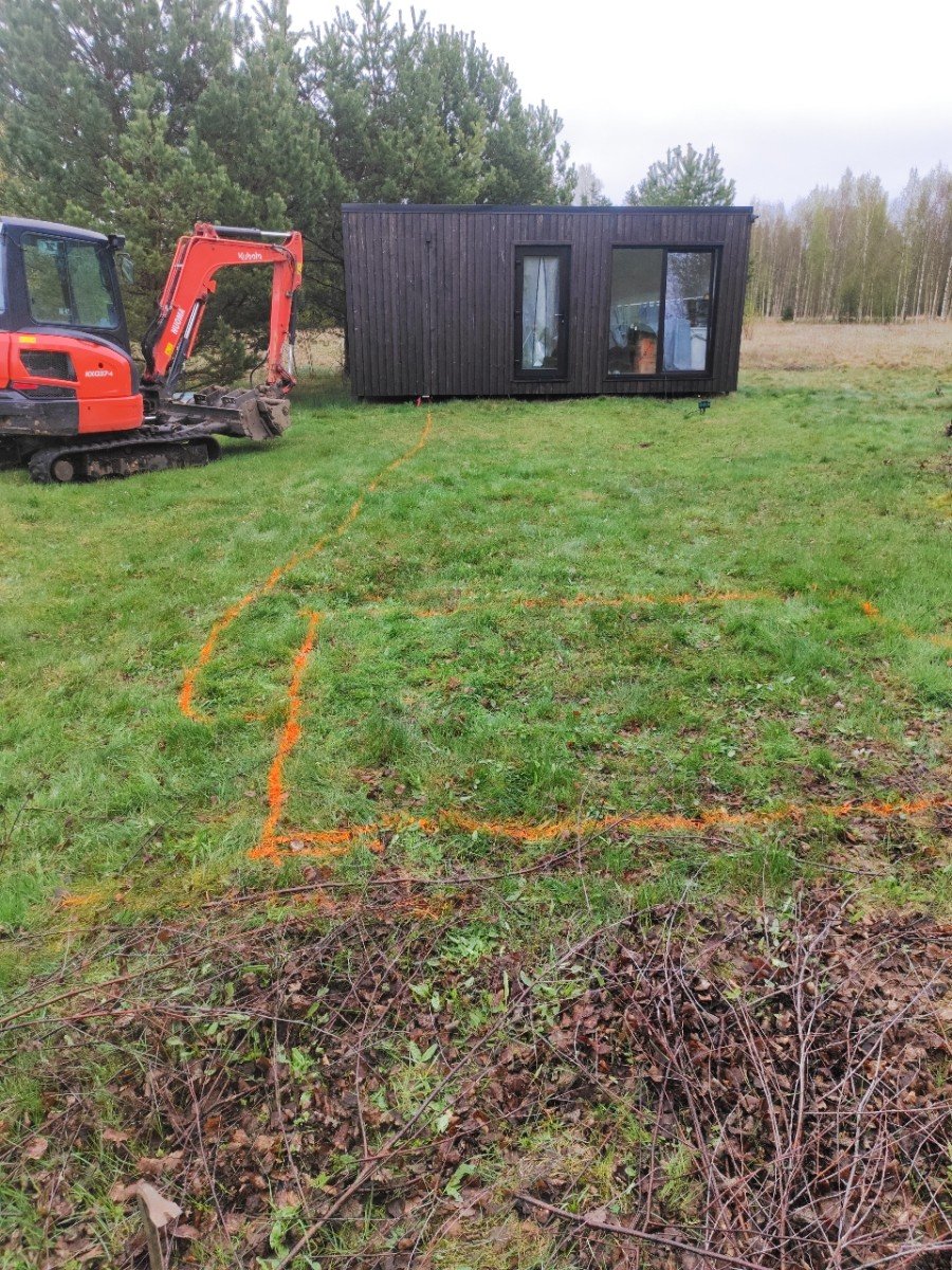 Atzīmēta krājrezervuāra montāžas vieta